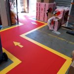 Arrow Traffic Flow Floor Painting Arrow traffic flow floor painting