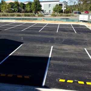 Car Park Line Marking with Bumps