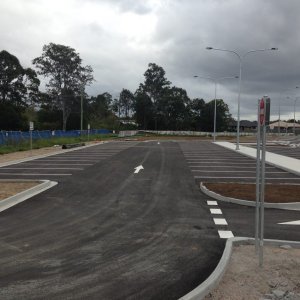 Clearway and car parking line marking