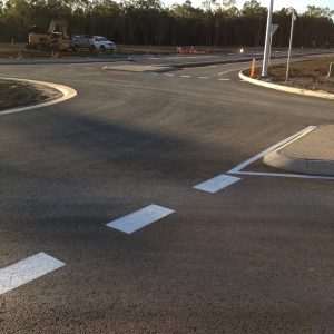 Crossing with caution lines - Car Park Line Markings