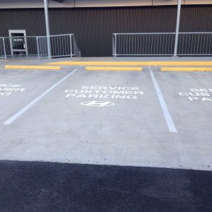 Customised reserve parking line markings