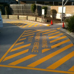 Emergency Vehicle Bay Road Markings
