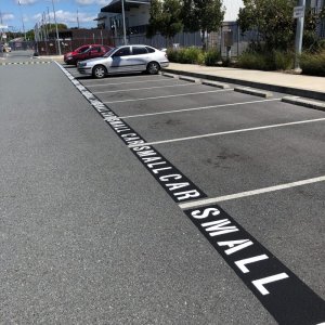 Parking bay car park line markings