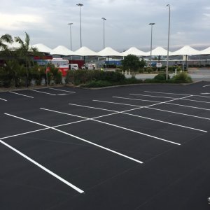 Parking bays line marking NSW