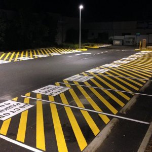 reserved parking slot line marking