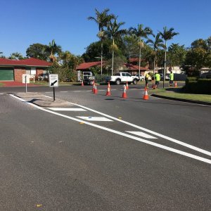 Road marking separation lines