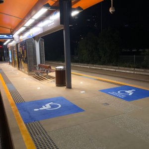Road markings of Disabled or Elderly signage
