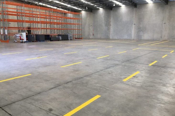 shared zones industrial line marking