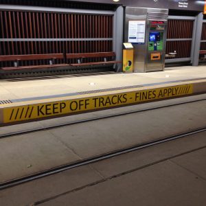 Signage line markings