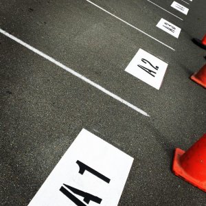 small car parking- line markings