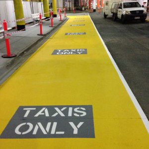 Taxi Lane Road Line Marking