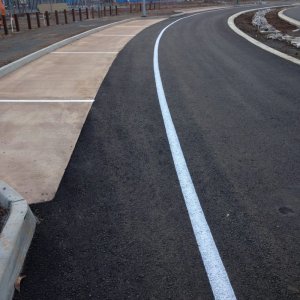 White separation line- Road Line Markings