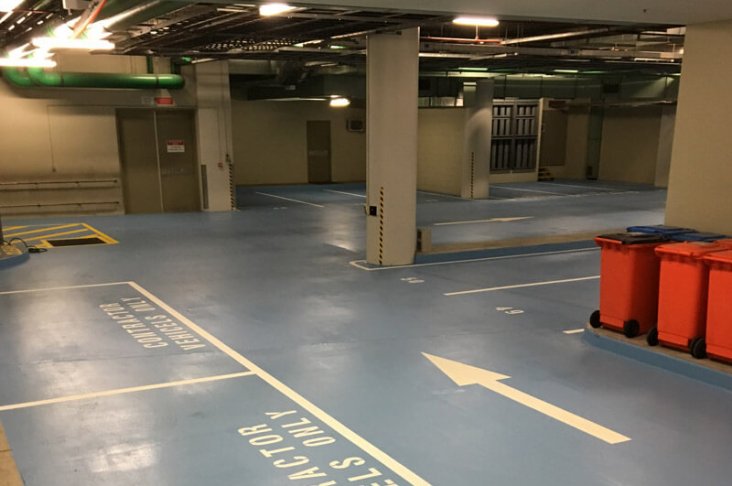 Delegated parking space line markings