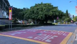 School Zone Road Line Markings